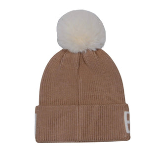 Bulldog Mom Pompom Knit Beanie