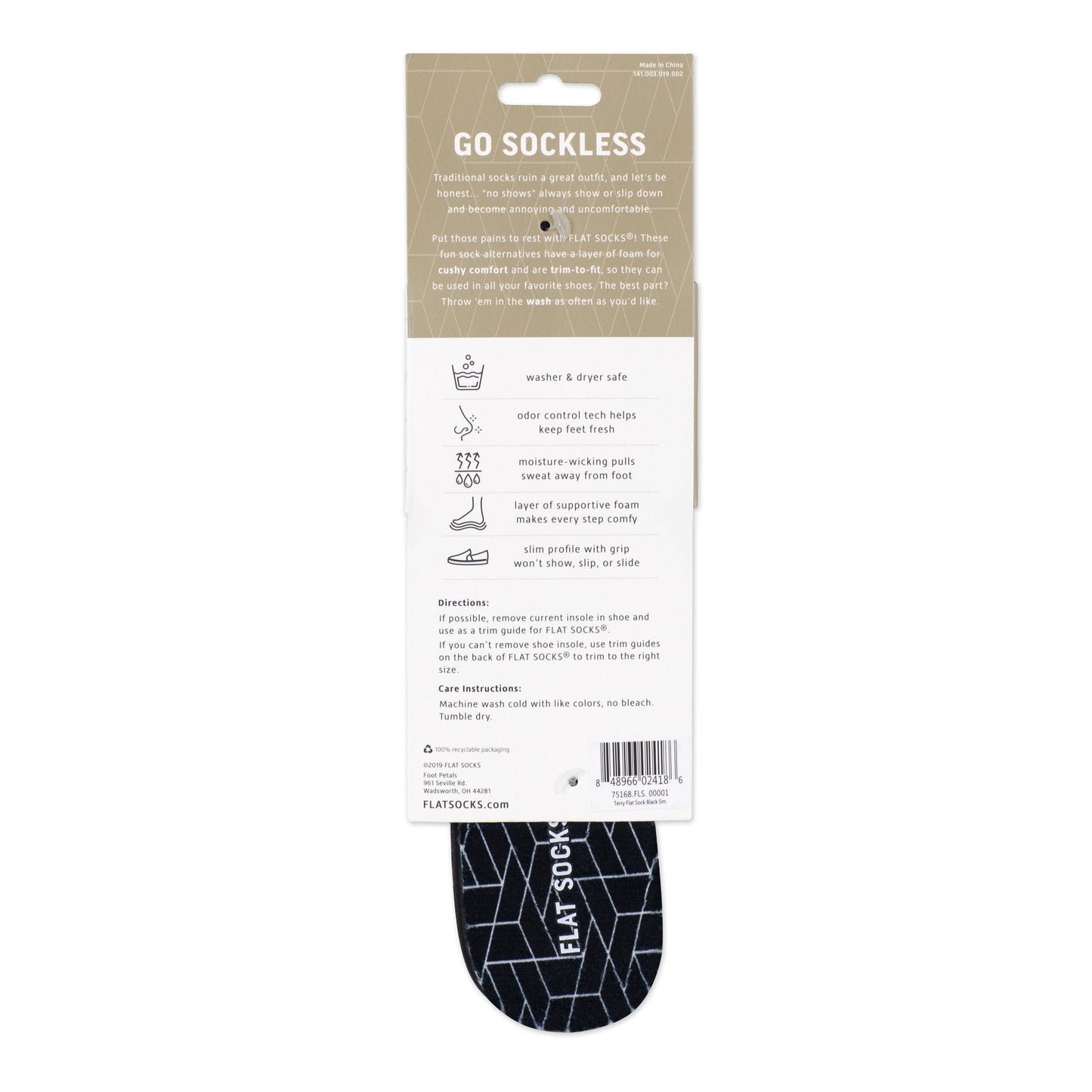 Flat Socks Black
