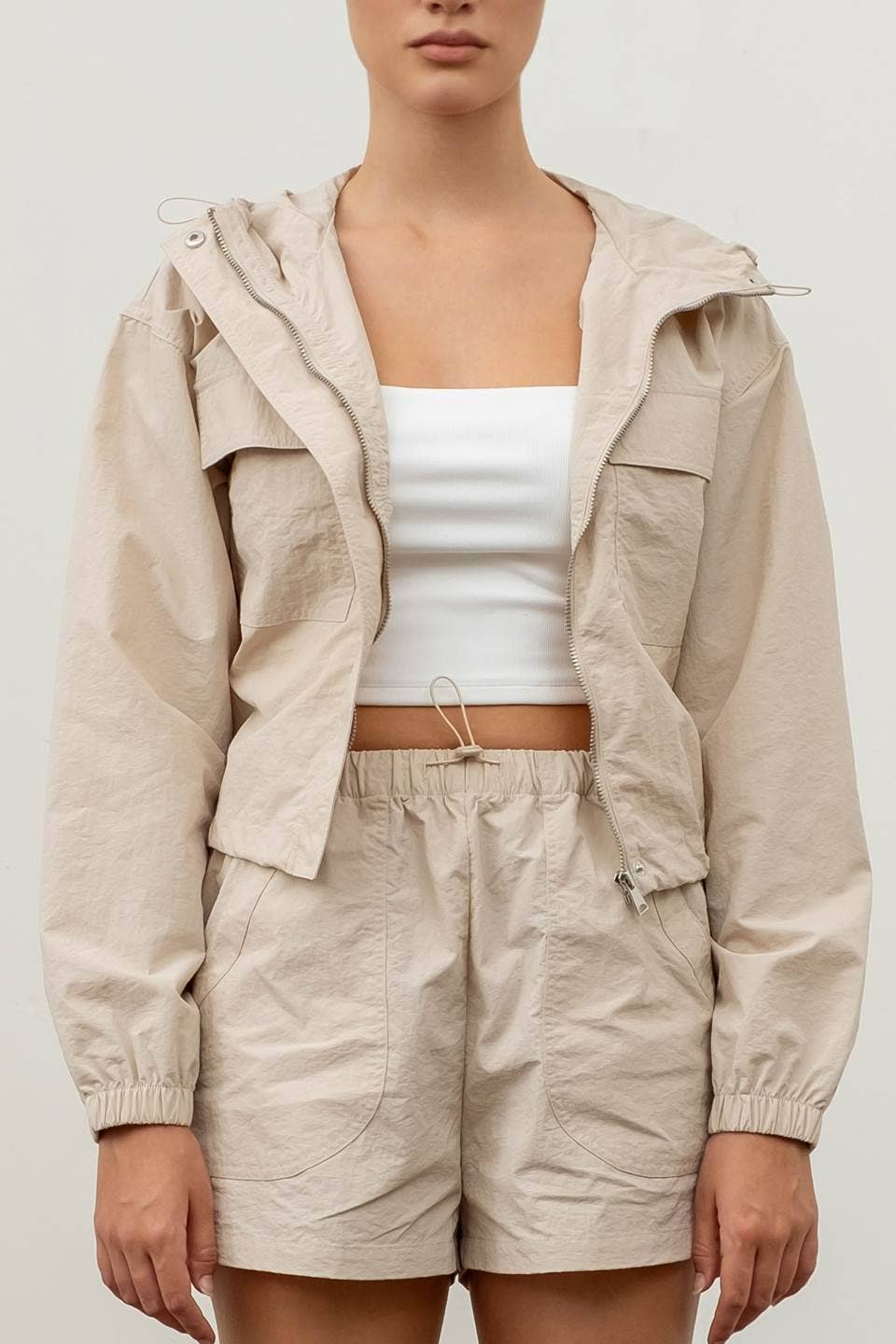 City Breeze Cropped Windbreaker