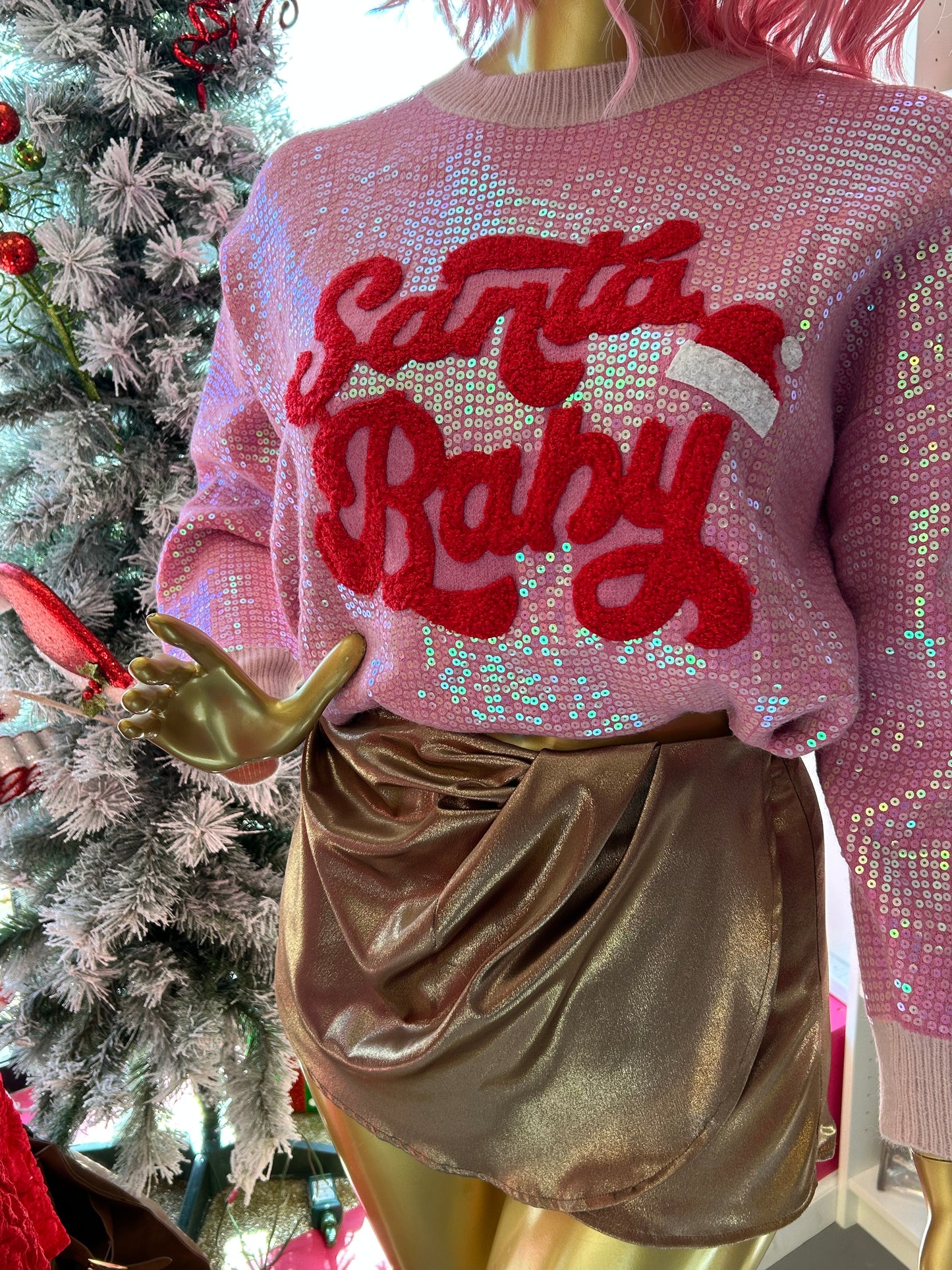 Santa Baby Sequin Sweater