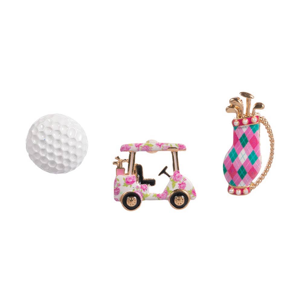 3PCS Golf Pin Brooch Set
