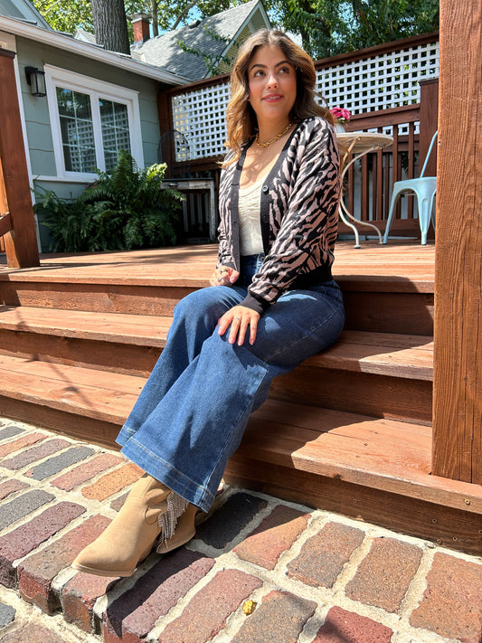 Zebra Print Cardigan