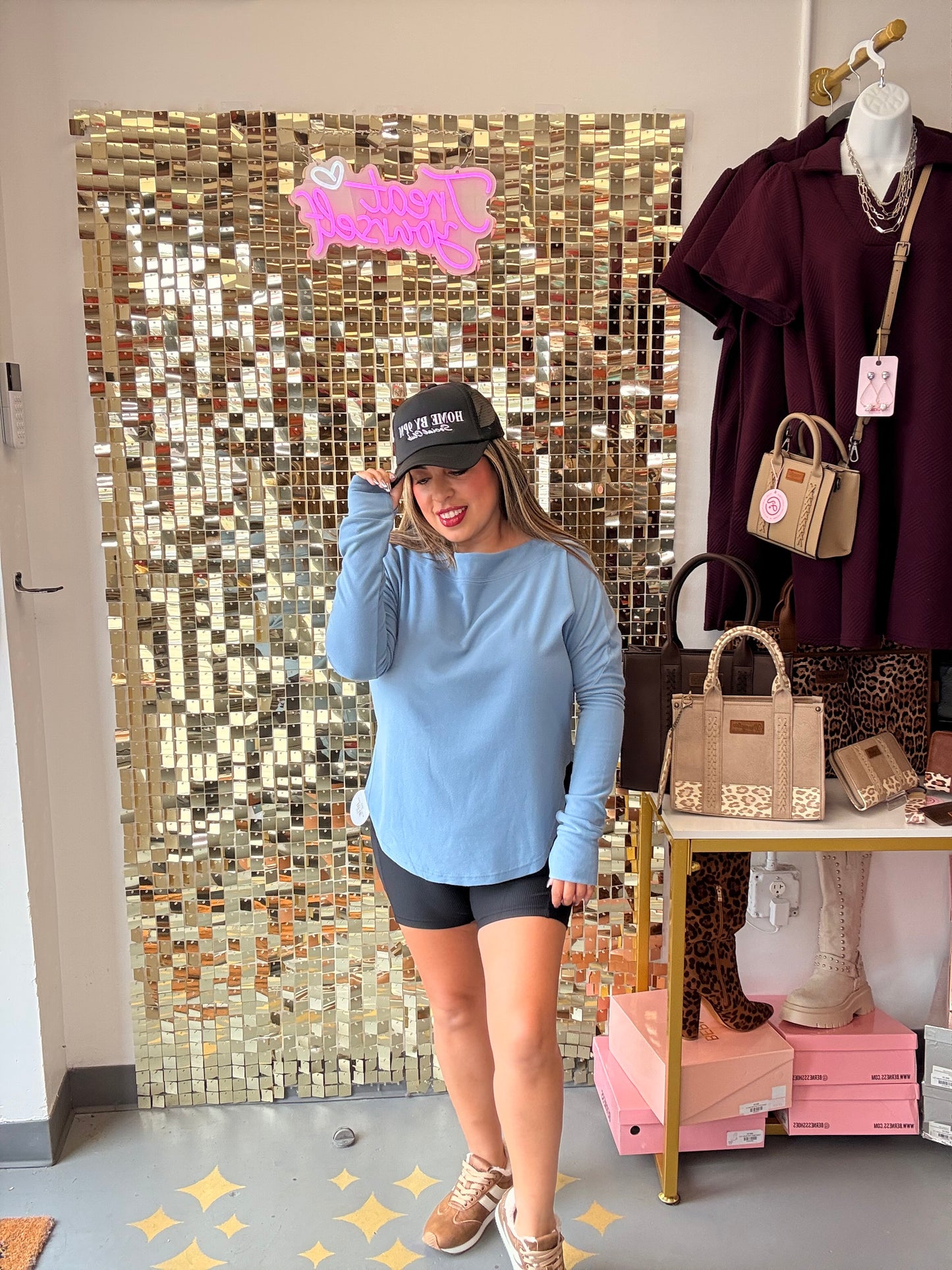 Off-Duty Slouchy Sweatshirt Blue Haze