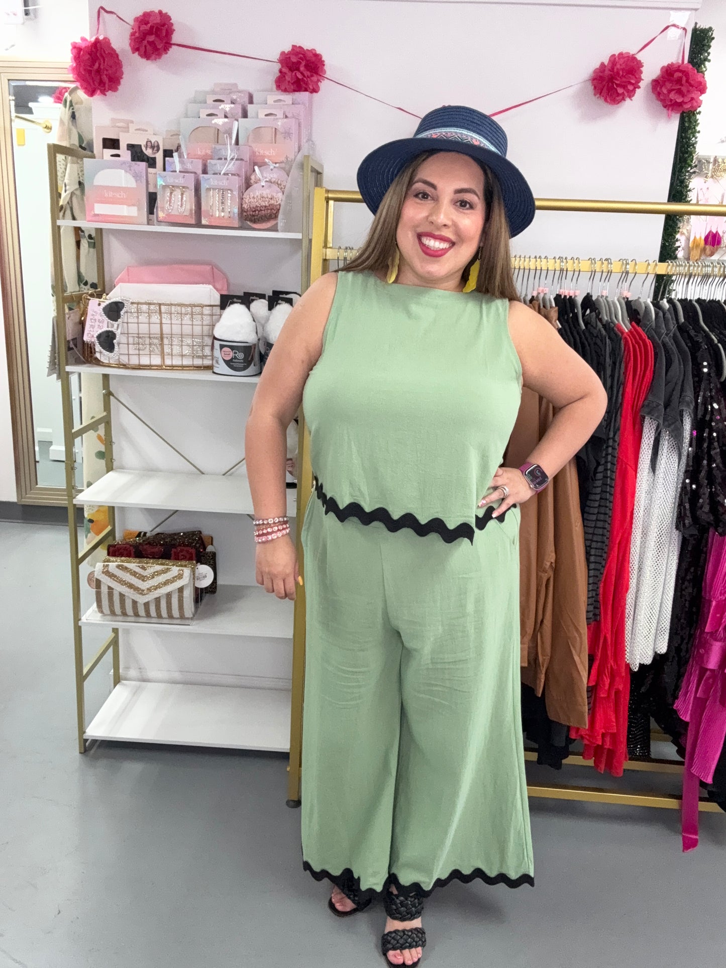 Day Trip Sleeveless Set Green