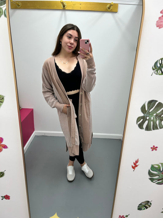 Sweatshirt Cardigan Nude