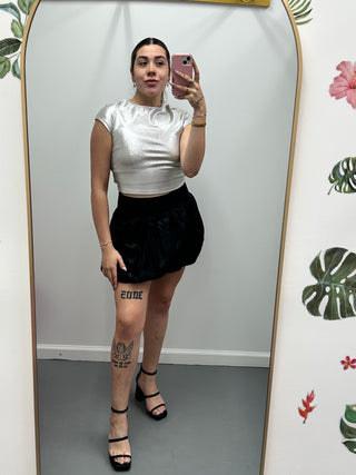 Glow Getter Top Silver