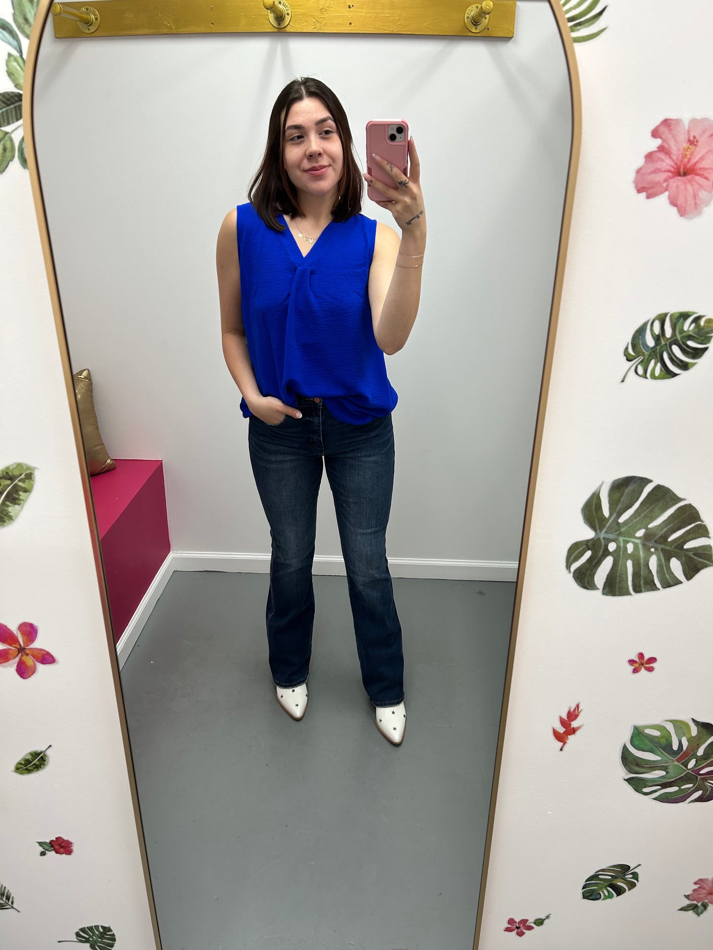 Layering Tank V-Neck/ Royal Blue