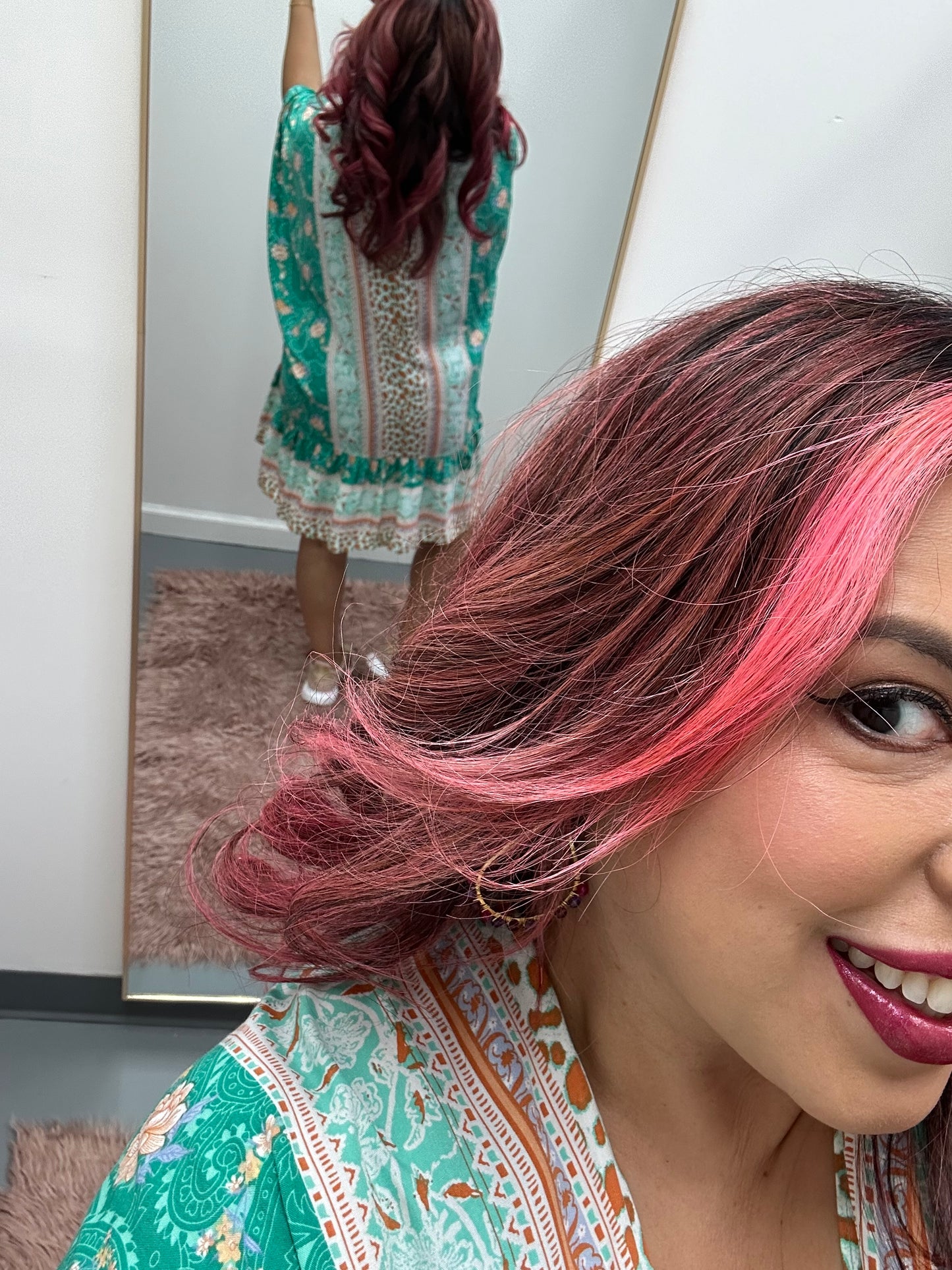 Curvy Turquoise Floral Kimono