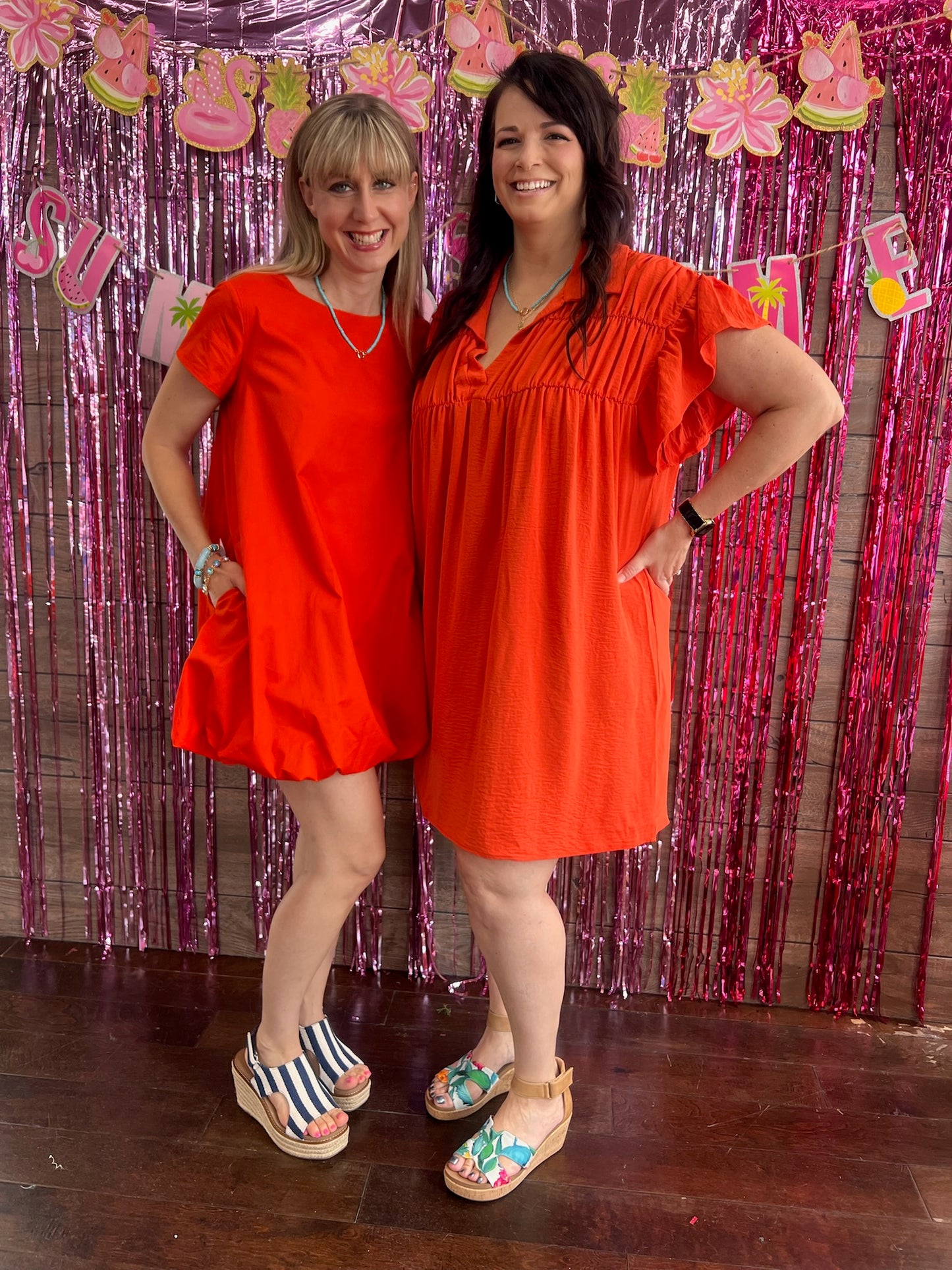 Curvy Coral Breeze Dress