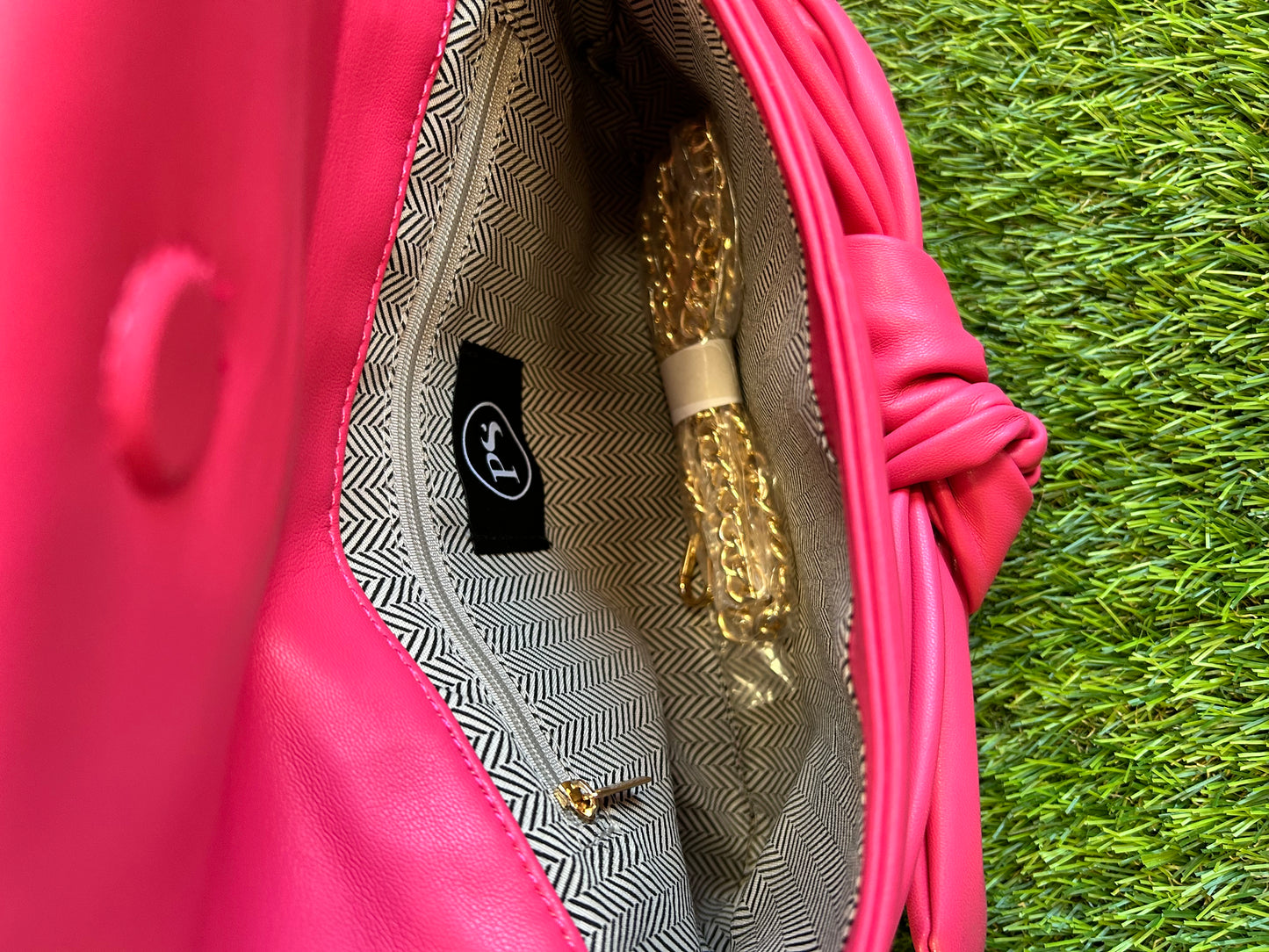Bow Clutch Crossbody Bag Pink