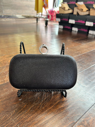Dripping Sparkle Clutch Black