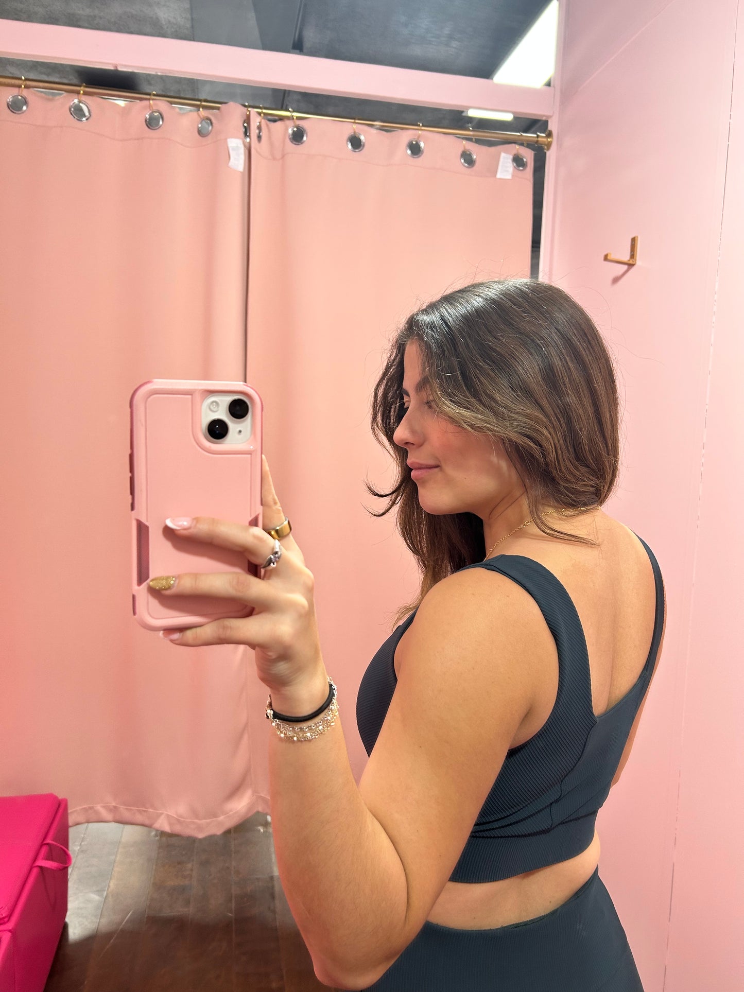 Square Neck Sports Bra Green