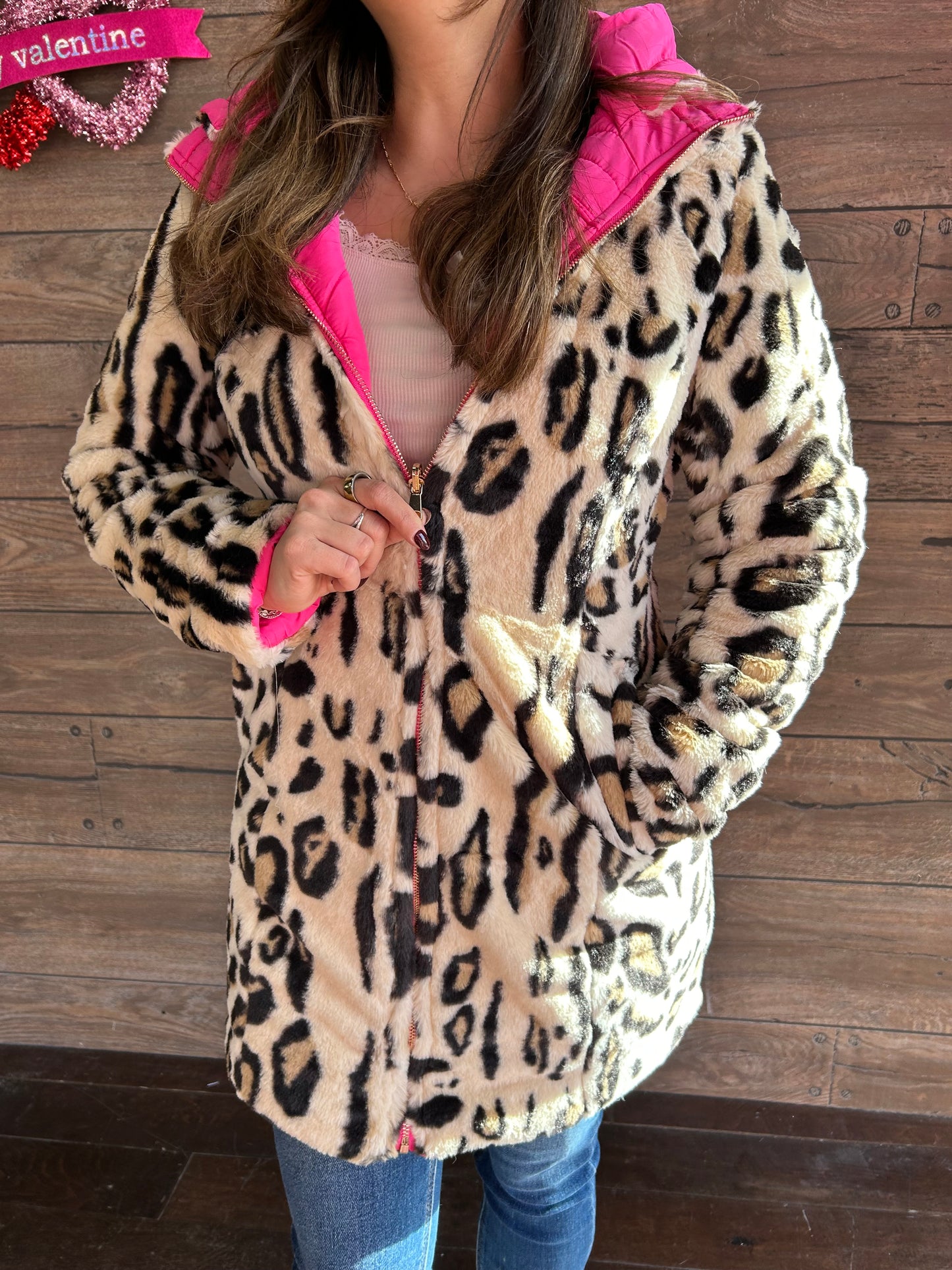 Reversible Luxe Puffer Pink