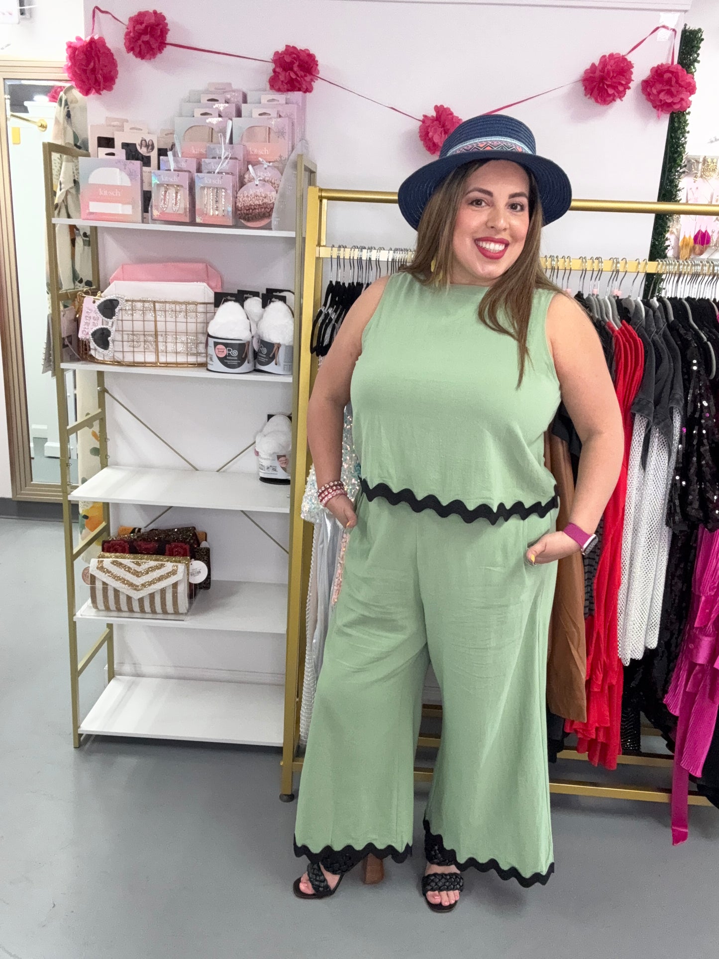 Day Trip Sleeveless Set Green