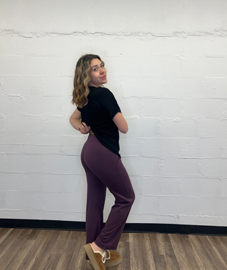 Straight Leg Butter Leggings Grape