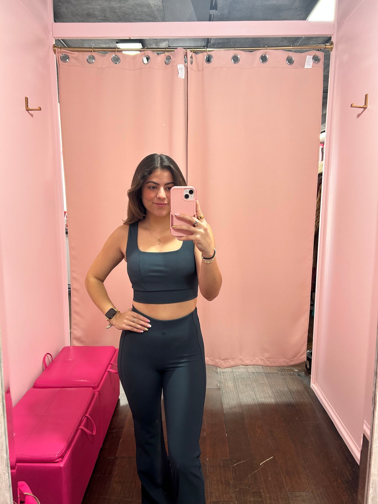 Pintuck Leggings Green