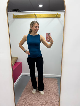 Boat Neck Tank Dark Teal