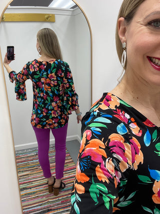 Skinny Ponte Pants 26" Magenta