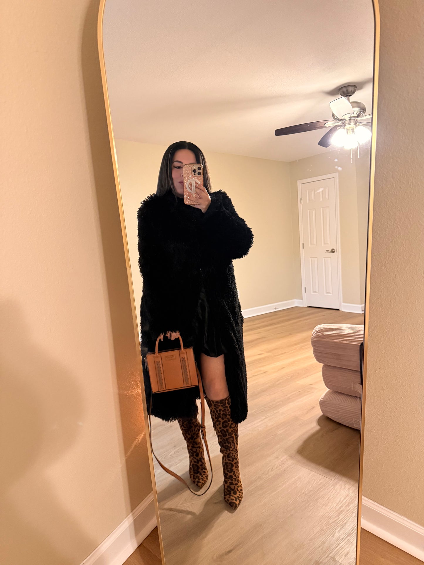 Leopard Print Knee-High Boot