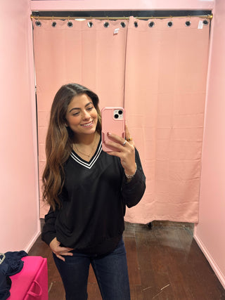Varsity Top Black