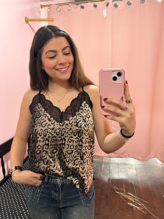 Wild Sequin Lace Top