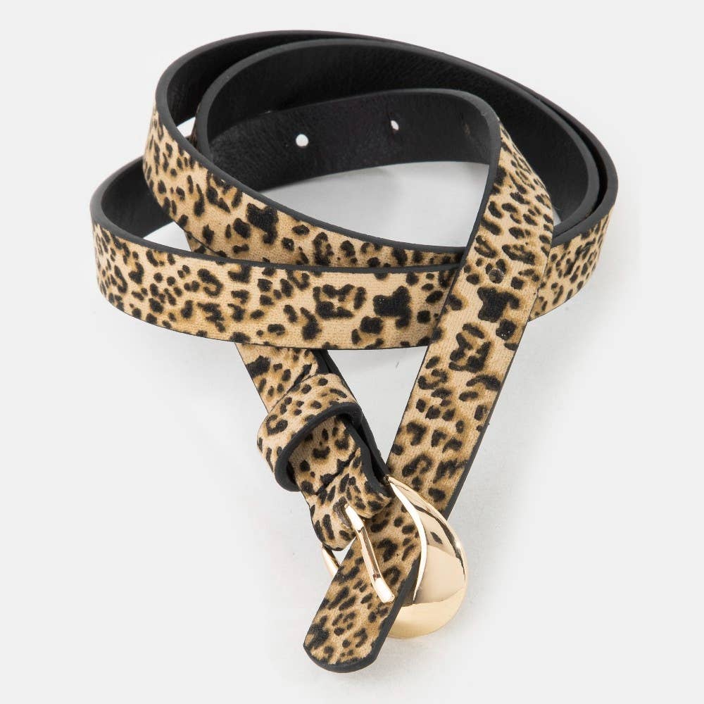 Black Leopard Belt Set