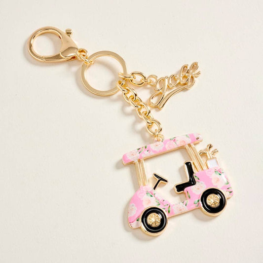 Pink Golf Cart Bag Charm