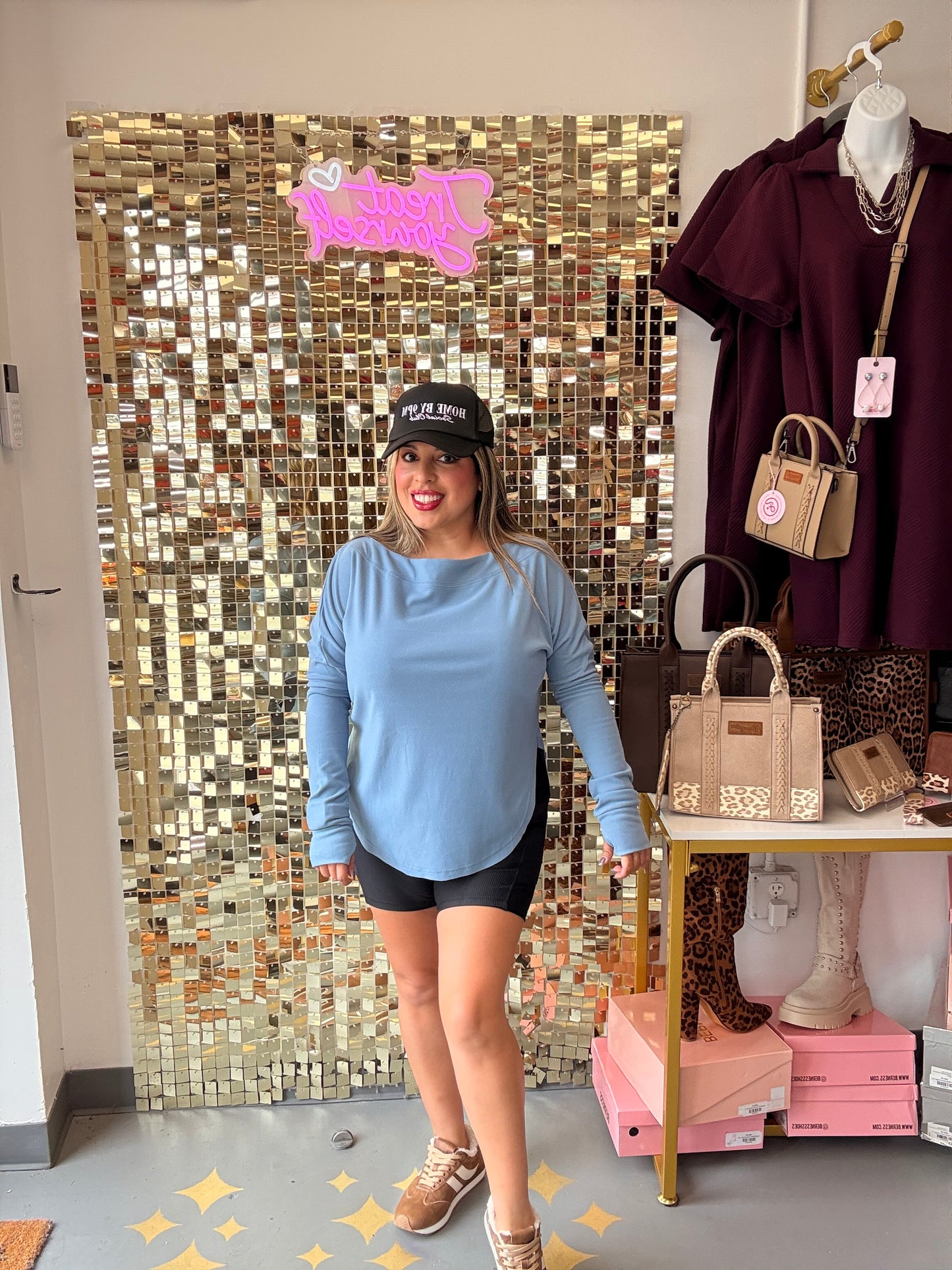 Off-Duty Slouchy Sweatshirt Blue Haze