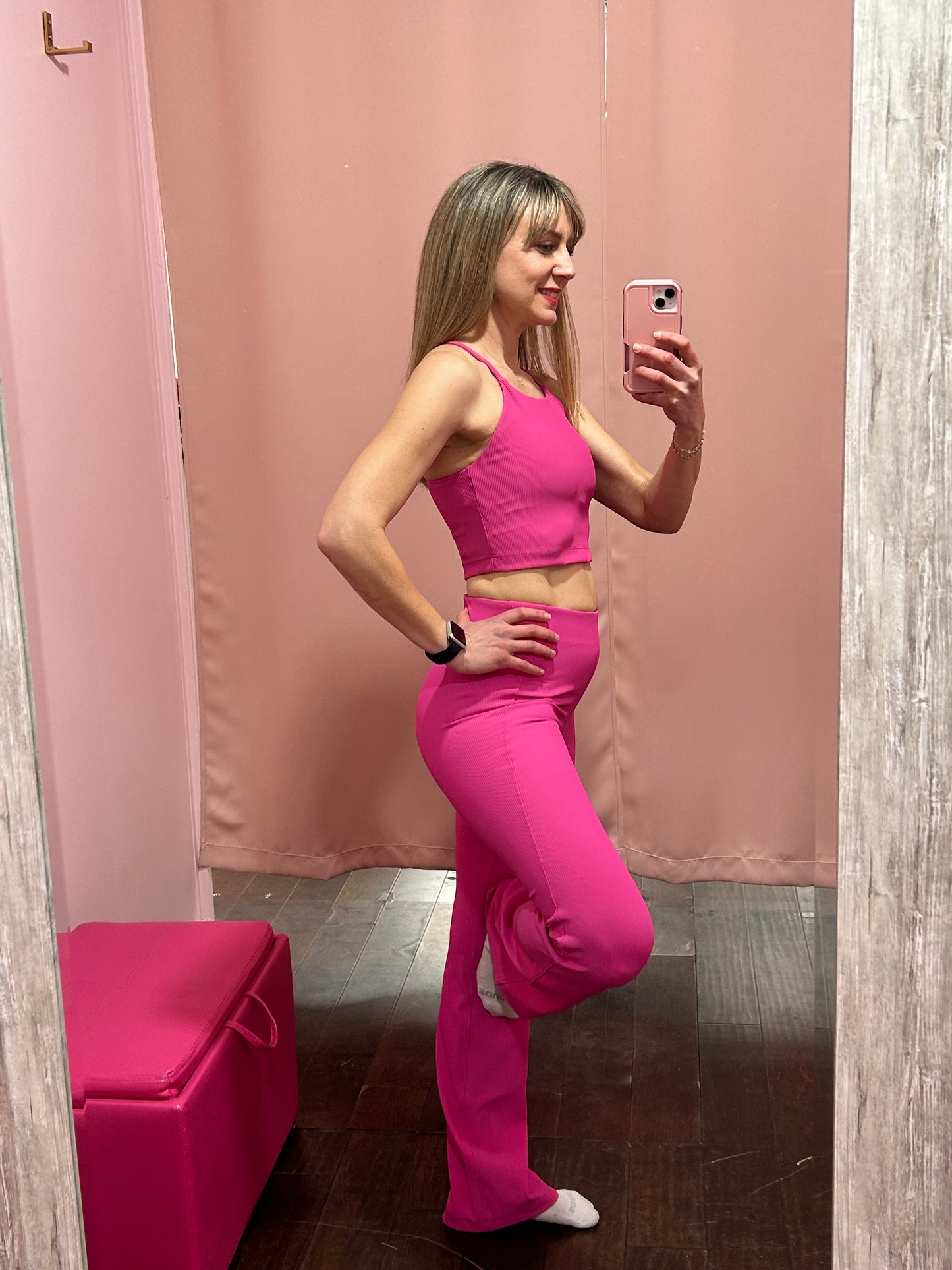 Pintuck Leggings Pink