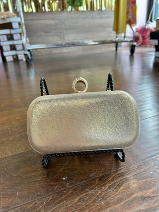Dripping Sparkle Clutch Gold