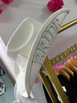 Bride Veil Cowboy Hat