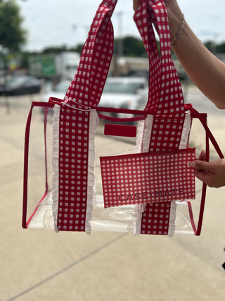 Cherry Gingham Jelly Tote