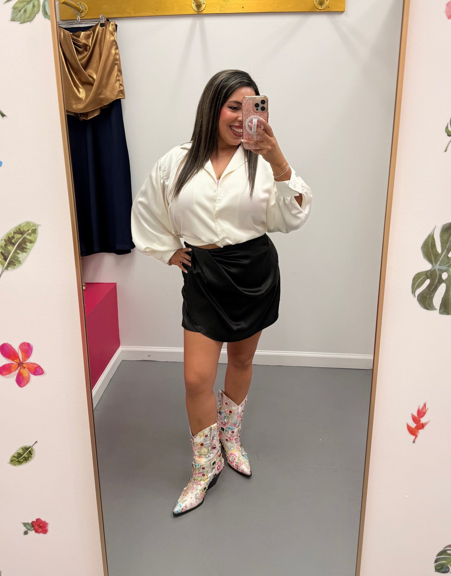 Mini Wrap Skort Black