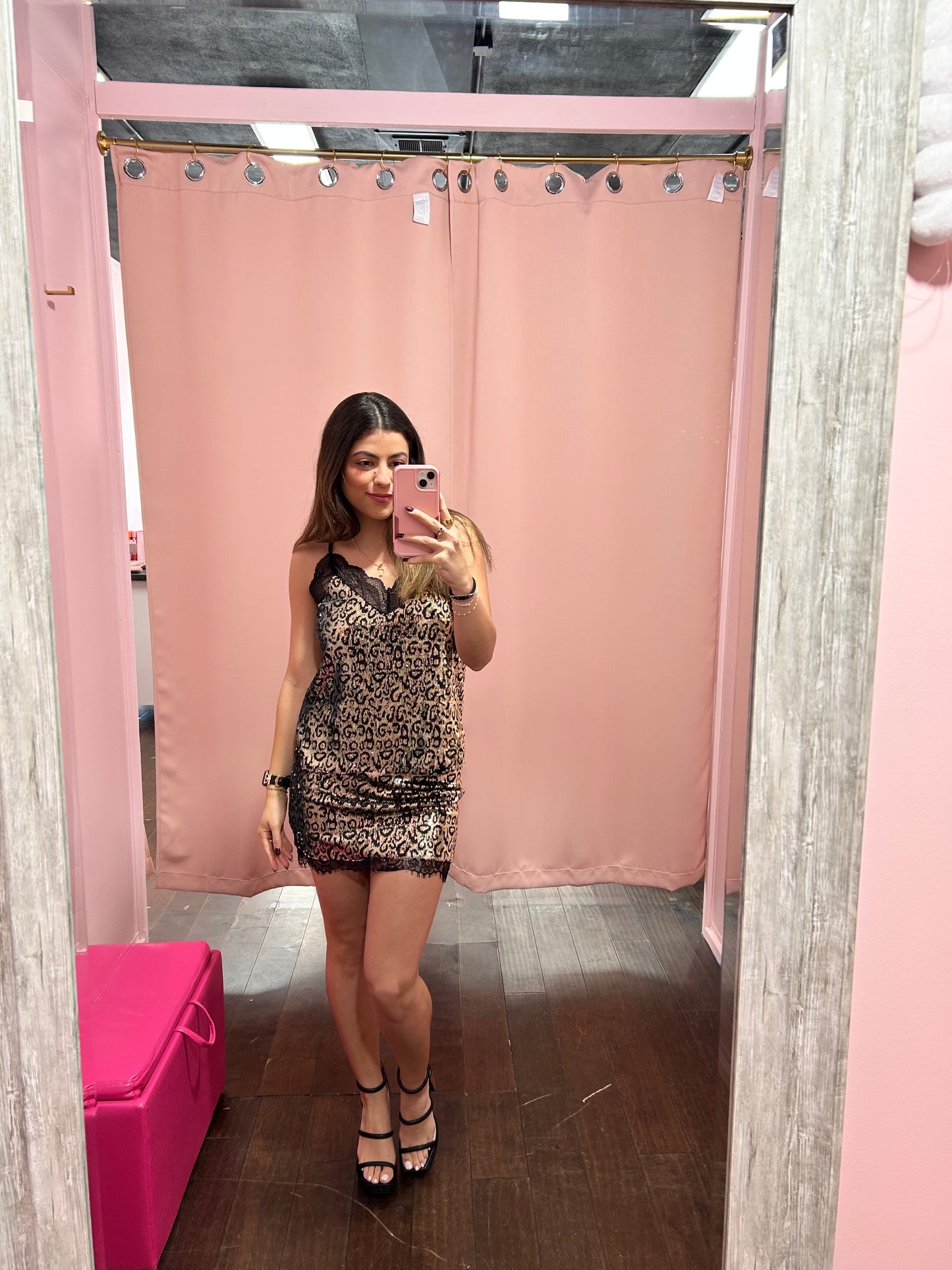 Wild Sequin Lace Mini Skirt