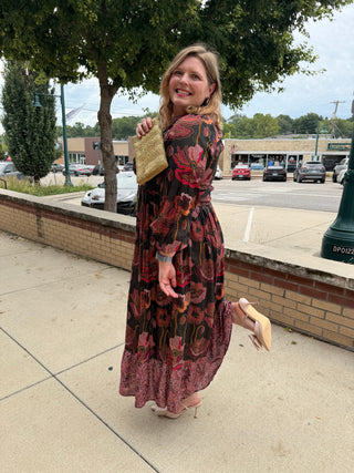 Side Tie Maxi Dress Plum