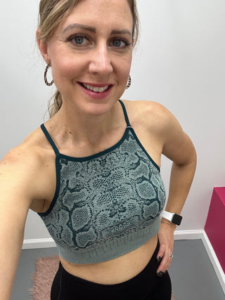 Snake Skin High Neck Cami
