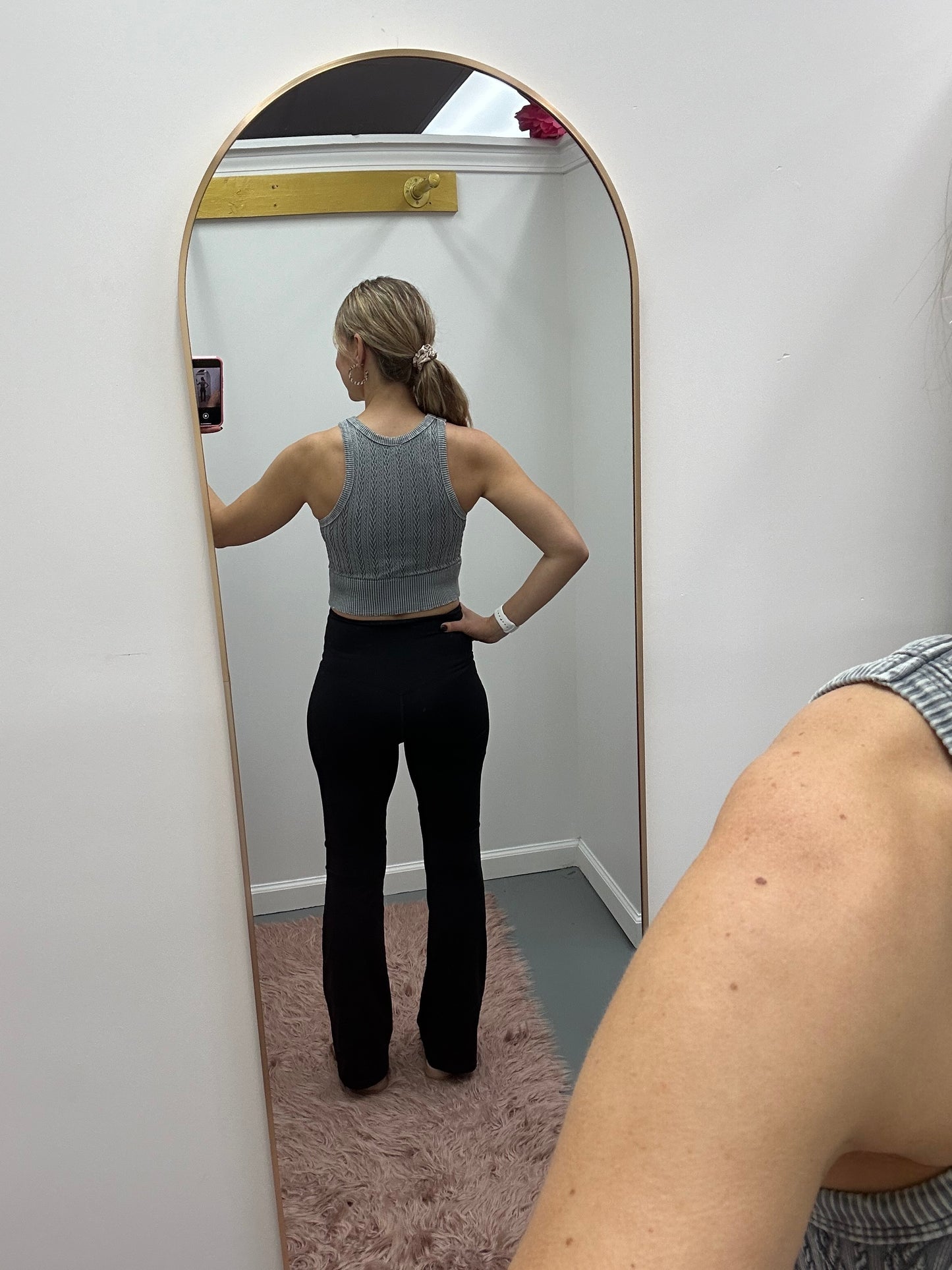 Cable Knit Cami Gray