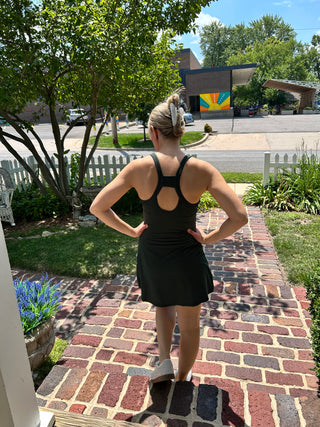 Active Romper Dark Green