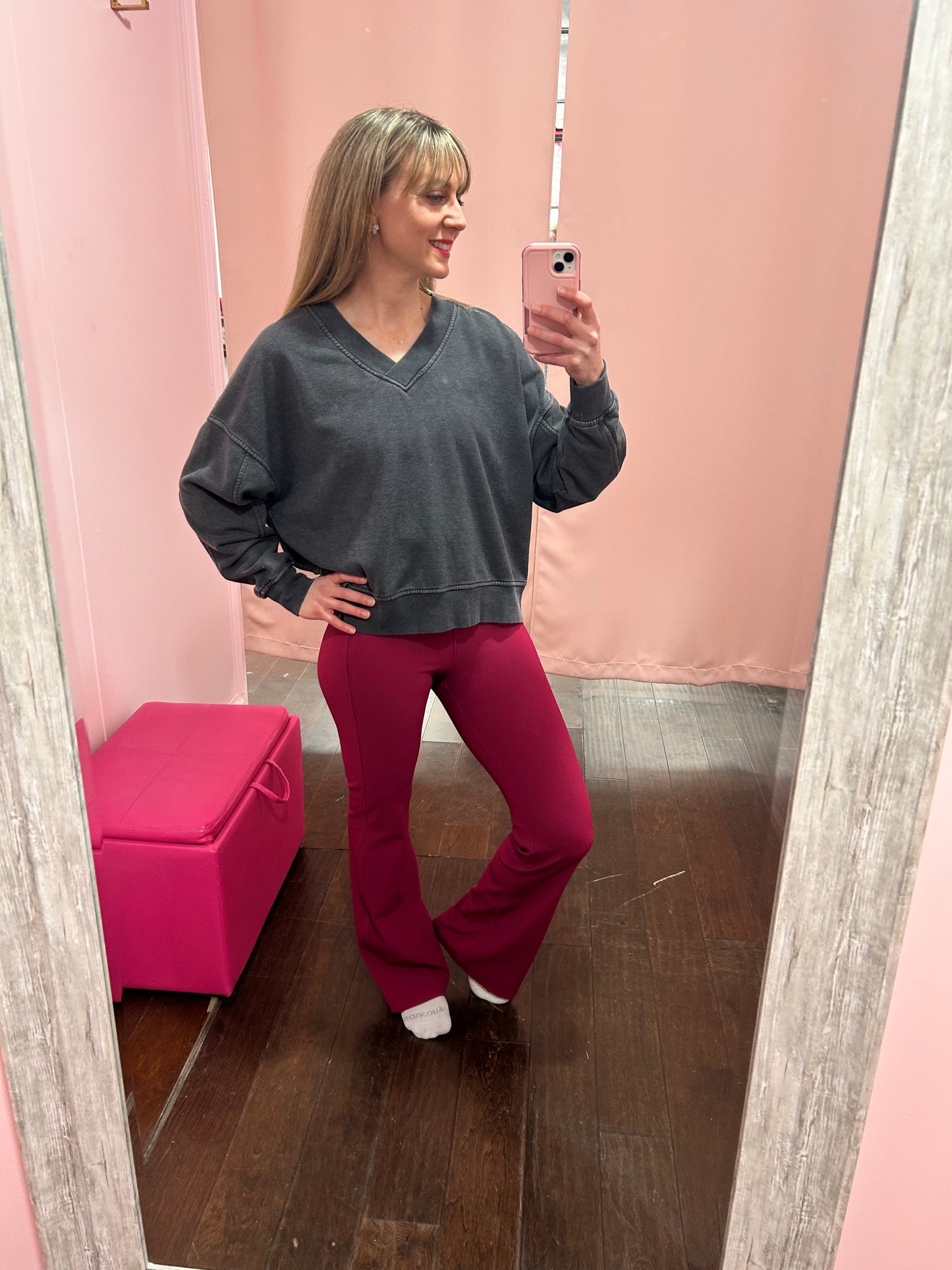 Pintuck Leggings Pomegranate