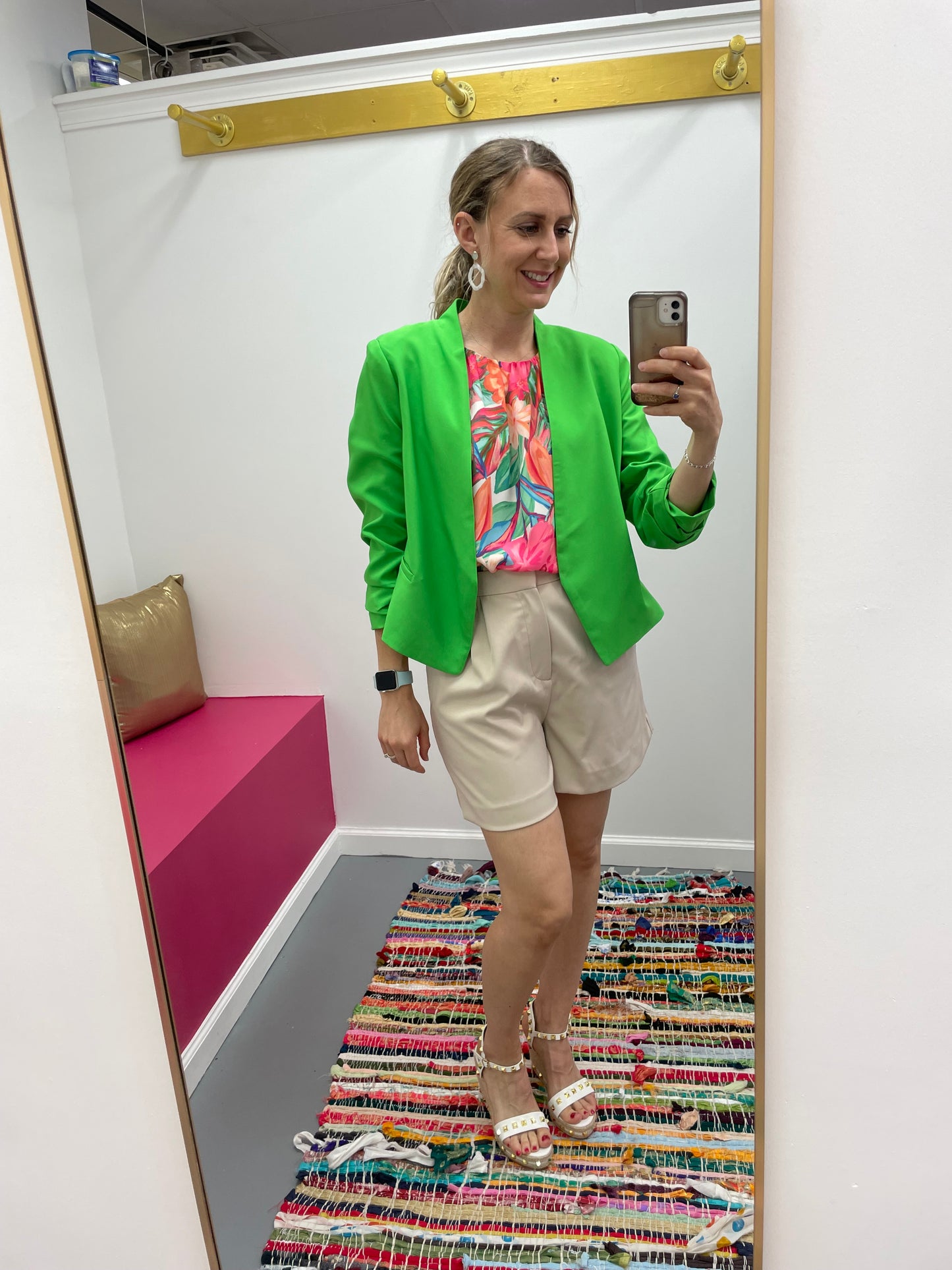 Cap Sleeve Tropical Blouse