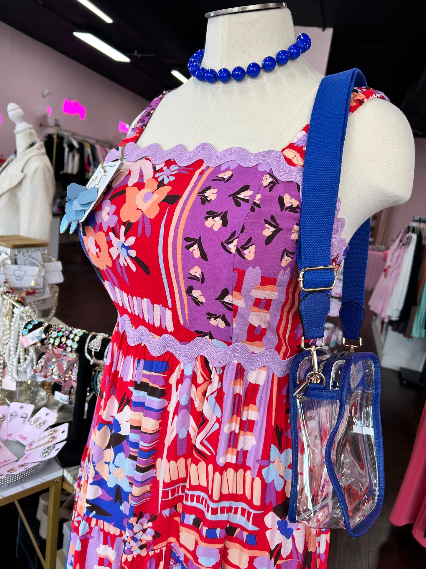 Curvy Pink Tropics Dress