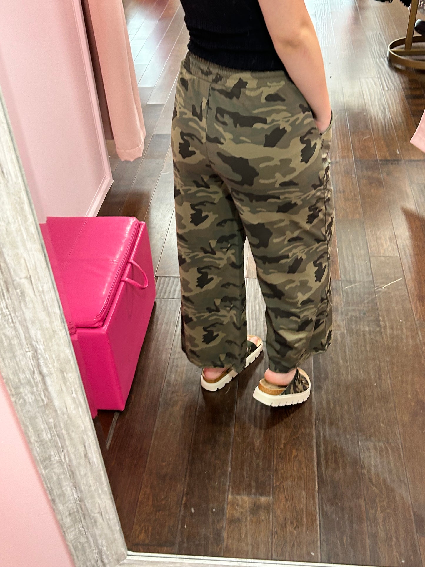 Camo Crush Wide Leg Sweatpants