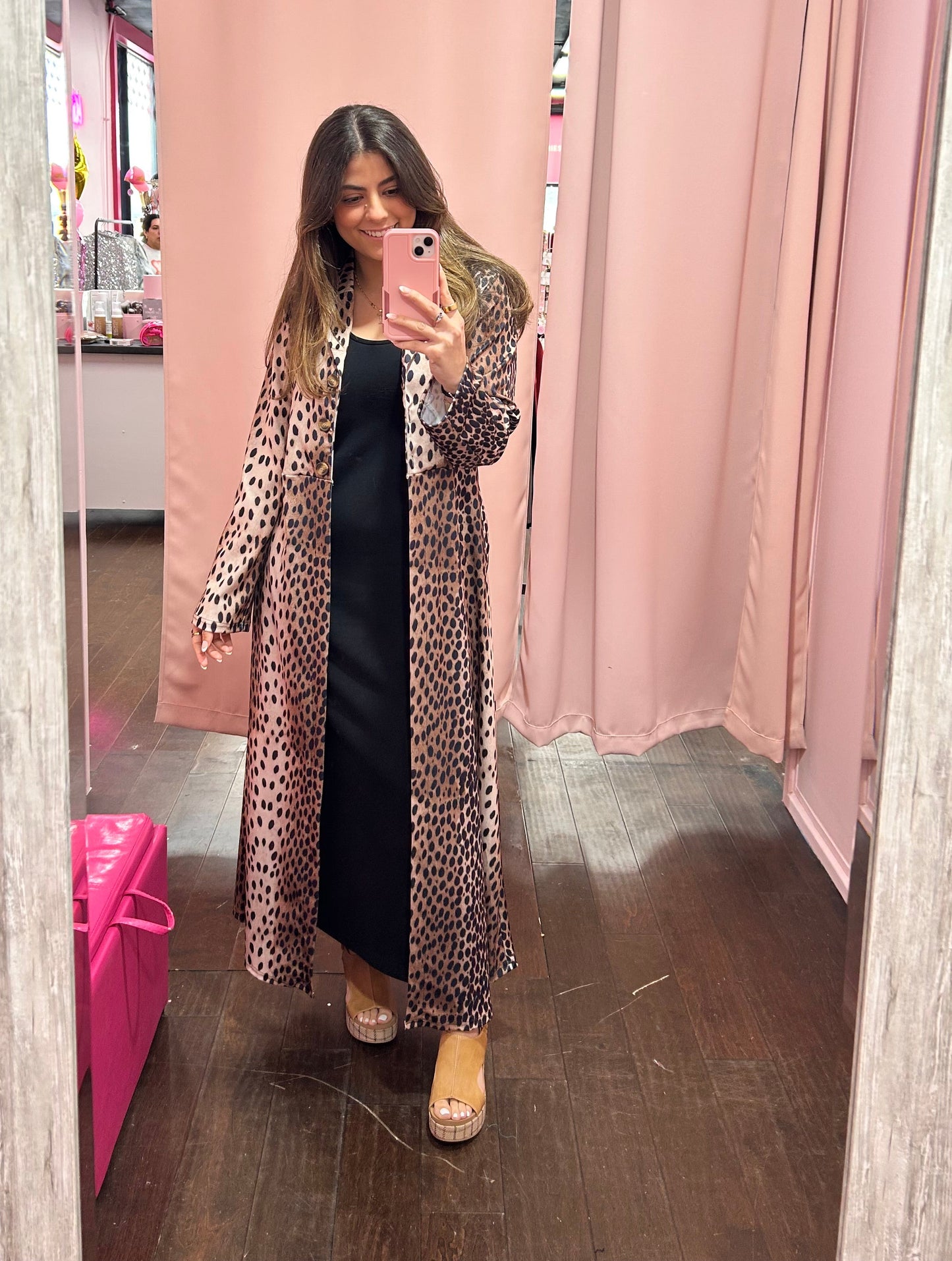 Leopard Long Cardigan Jacket