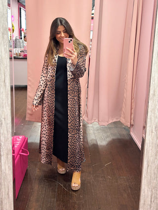 Leopard Long Cardigan Jacket