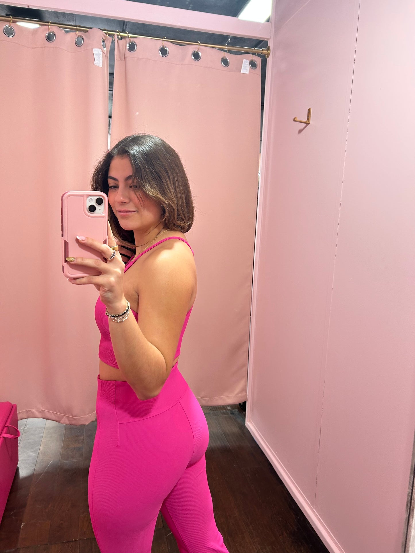 Pintuck Leggings Pink