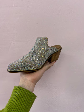 Glam Girl Rhinestone Mules