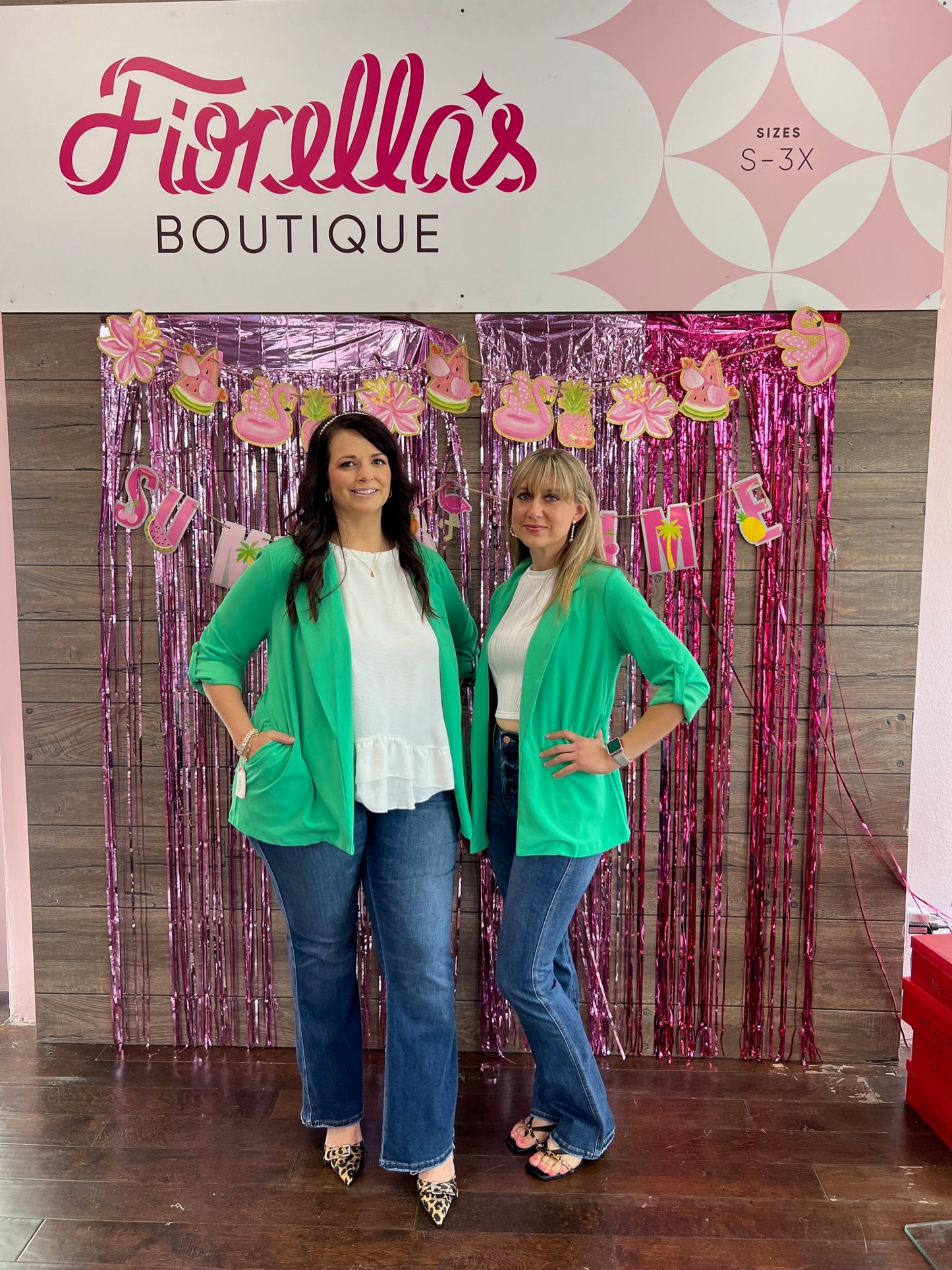 Open Front Boyfriend Blazer Green