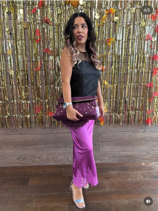 Sugar Talk Clutch Plum