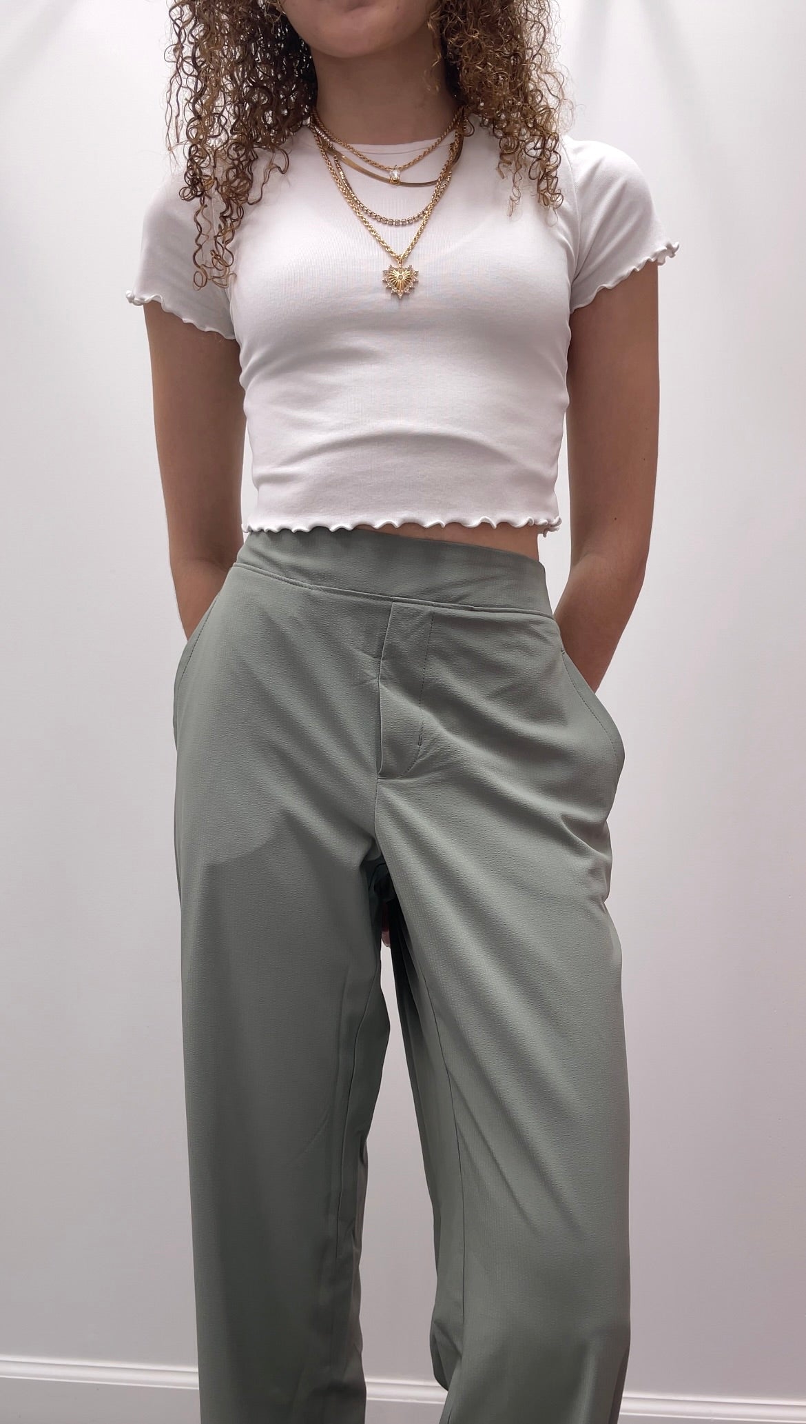 Straight Trousers Stone