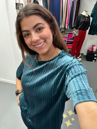 Velvet Top Teal